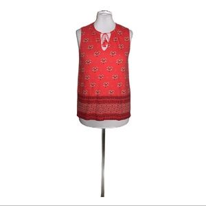 LUCKY BRAND SLEEVELESS SPIDER MOTIF TOP SIZE L